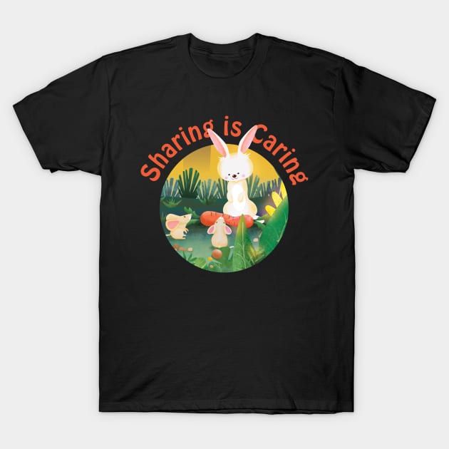 Sharing Bunny Caring Bunny T-Shirt by one 35 lab